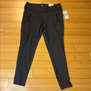 NWT GAIAM Heather Charcoal Hybrid Ponte Pants - Dress Pants / Active Leggings